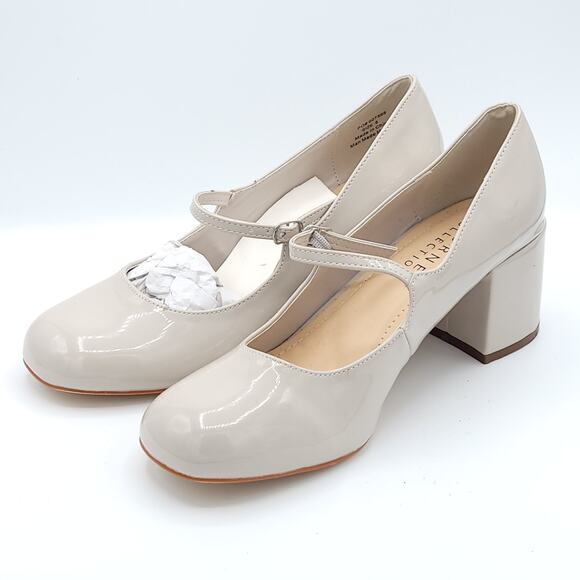 Journee Collection Okenna Mary Jane Pump Heel Nude Women's Size 8 - Picture 4 of 7